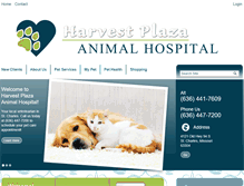 Tablet Screenshot of harvestplazaanimalhospital.com